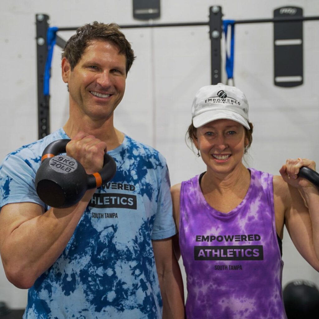 Healthy man and woman after empowering workout at the best gym in Tampa Bay